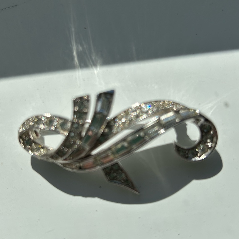 Signed and numbered Boucher Rhinestone Baguette brooch, scarce